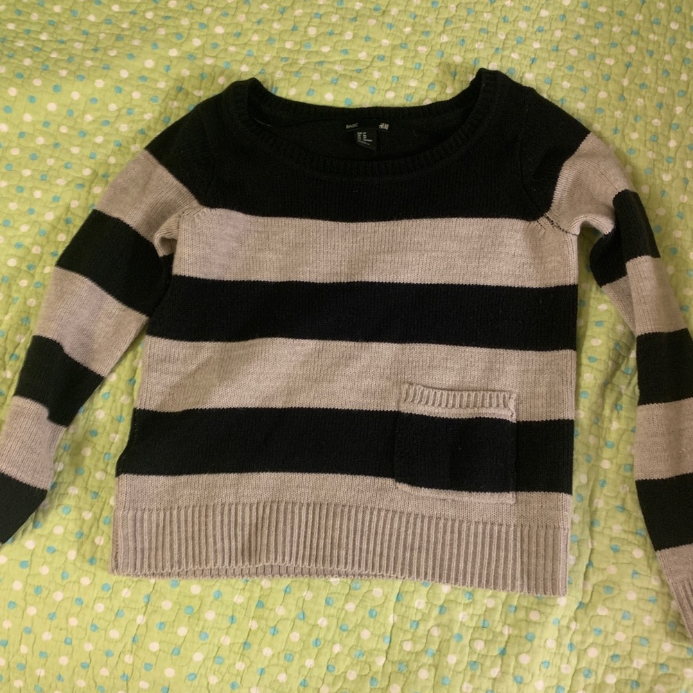 Stripe crop sweater